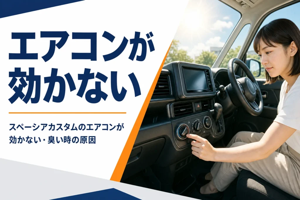 スペーシア カスタムのエアコンの不調を解説する記事のイメージ