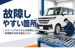 スペーシア カスタムの故障と修理費を解説する記事のイメージ