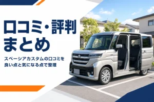 スライドドアを開けて広い後席を見せる軽スーパーハイトワゴンのイメージ