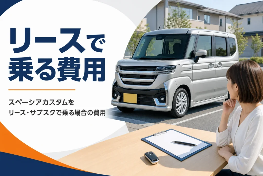 契約書類と車のキーが置かれたカーリースのイメージ