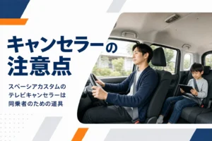スペーシア カスタムの走行中の映像視聴のイメージ