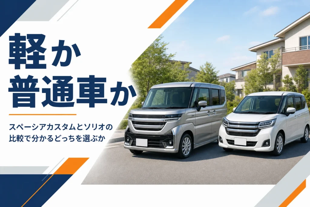 並んで停まる軽スーパーハイトワゴンとコンパクトなハイトワゴン