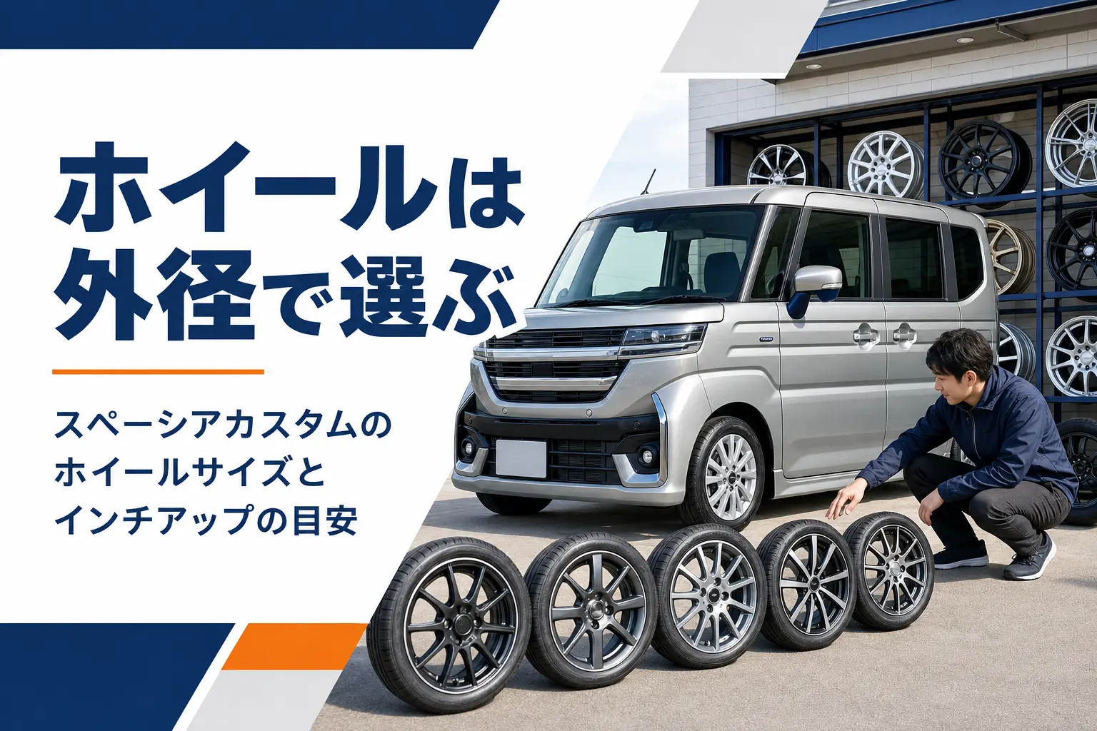 スペーシア カスタムのホイール選びのイメージ